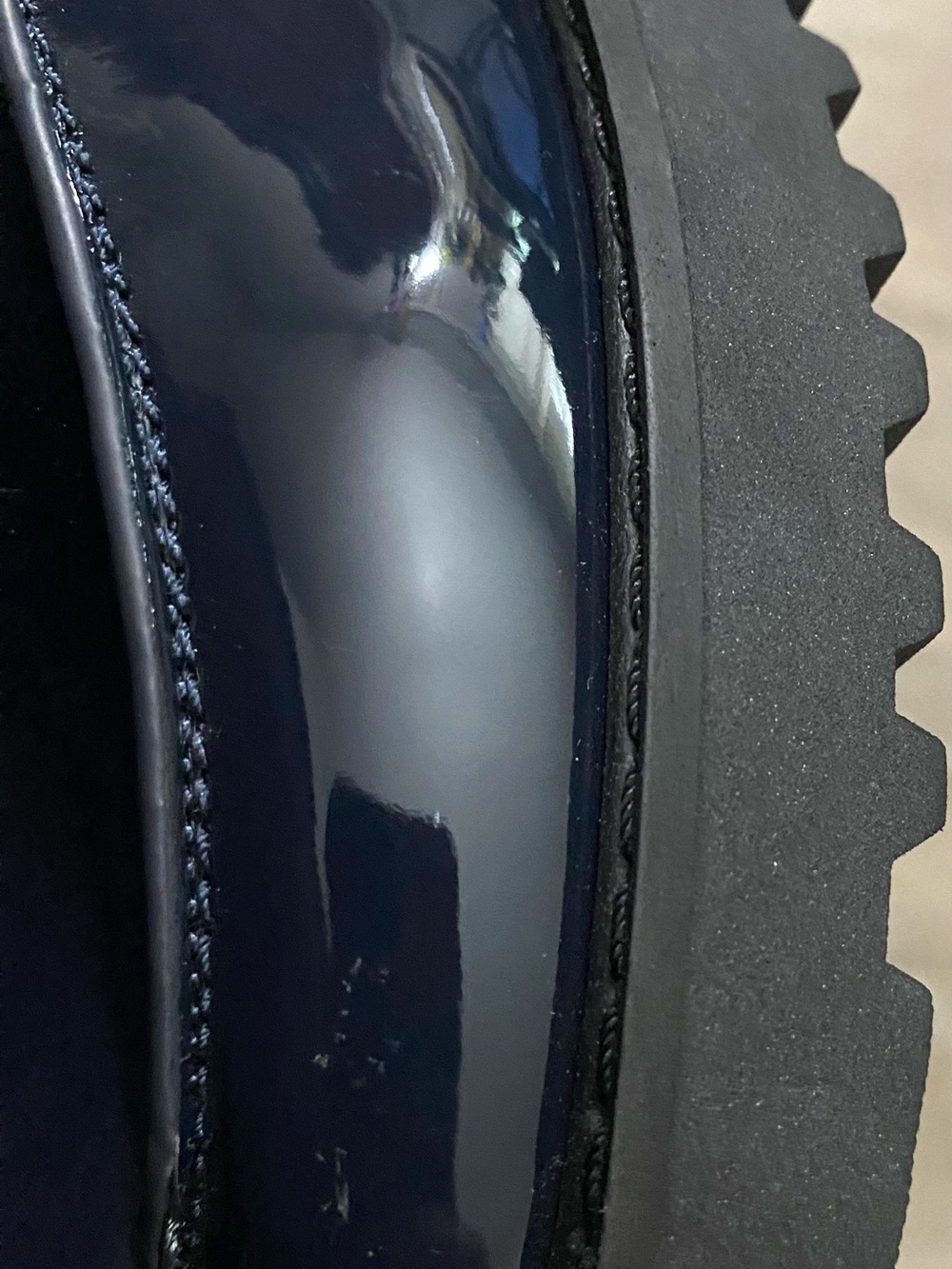 Franco Sarto Cassandra Navy Patent Faux Leather Loafers - Picture 9 of 13